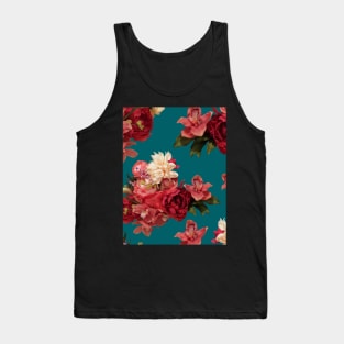 Just Flowers on Deep Teal Tank Top